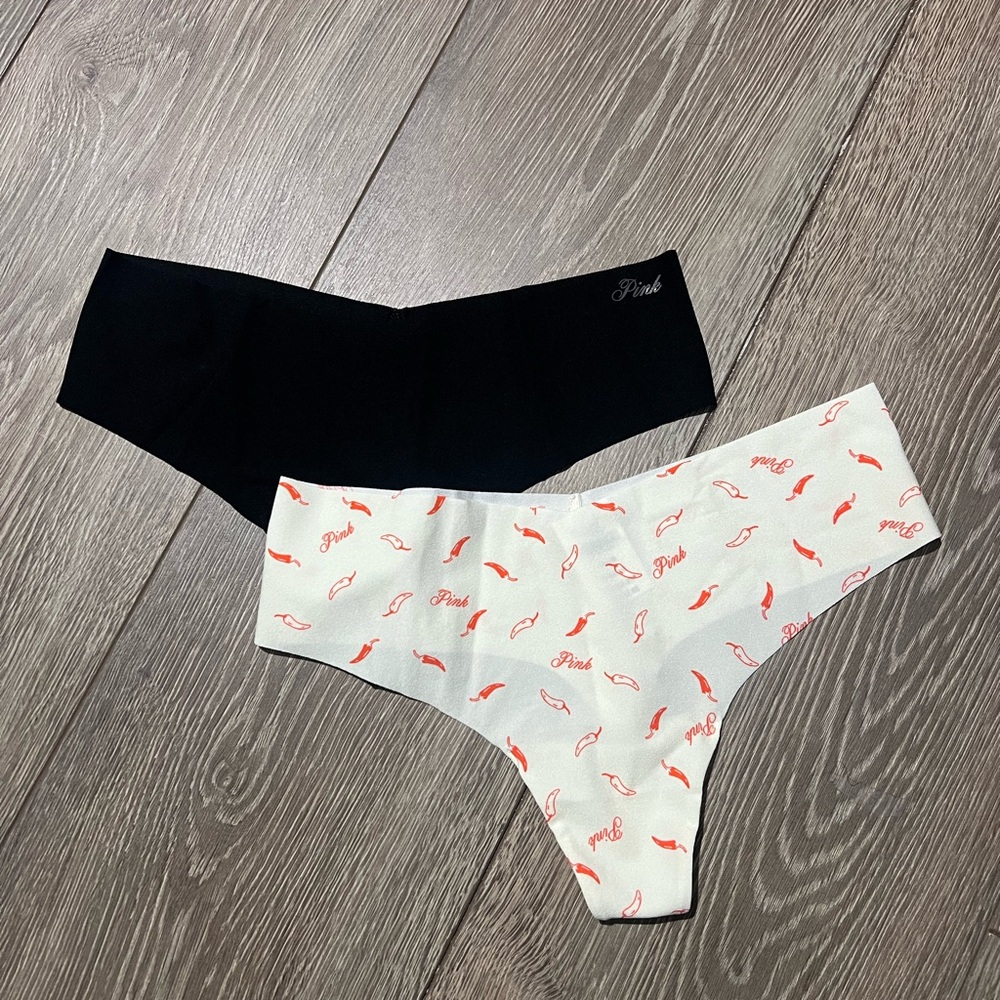 PINK Victoria's Secret Black and White Bottoms Set